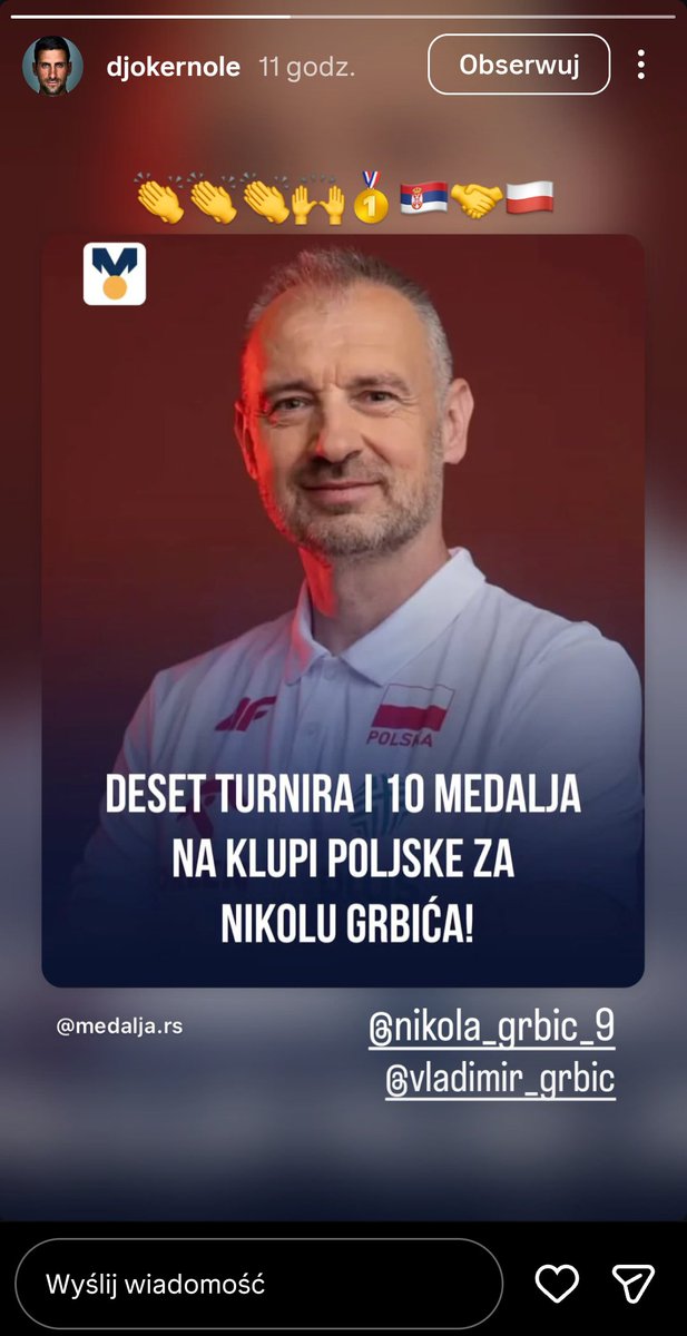 josearcadio88's tweet photo. Pewnie już widzieliście, ale sam Djokovic udostępnił dzisiaj taki post.

Szef 😎 https://t.co/cfEYbGNcCH