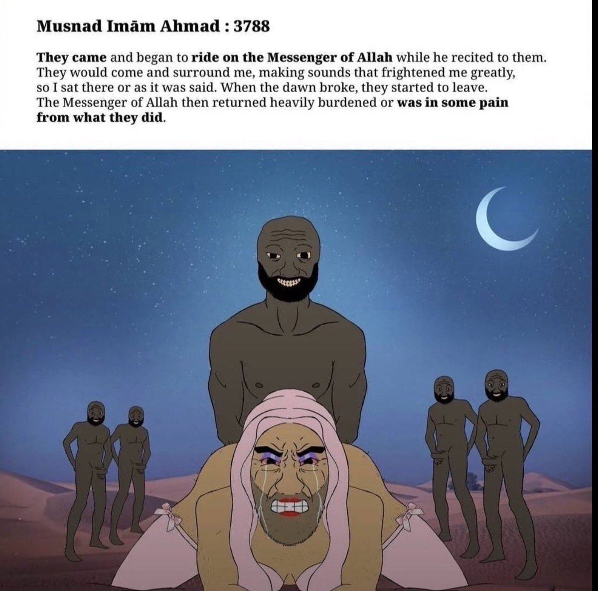 sonofpork0's tweet photo. @mls_kp Ik you guys are obsessed with rape bcz your prophet got raped by 30 black men but what is this ? This is strawmanning. https://t.co/kVjaRlBmjd