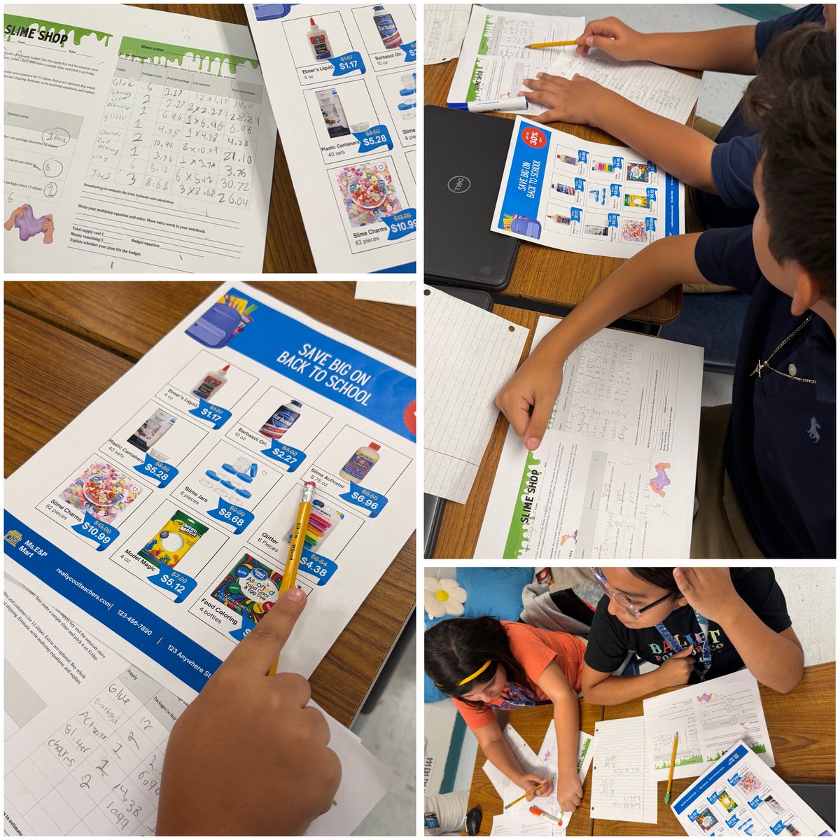 APerez_MCE's tweet photo. Ms. Perez’s Slime Shop is OPEN! 🫧✨

We applied decimal operations, estimation, budgeting, expenses, profits &amp; advertising.

From the classroom to business owners!📊

Extending our learning beyond the classroom!🩵
@SocorroISD @NoraMacias_MCE @MHerna_MCE #teamSISD https://t.co/zt8vpgs4Yl