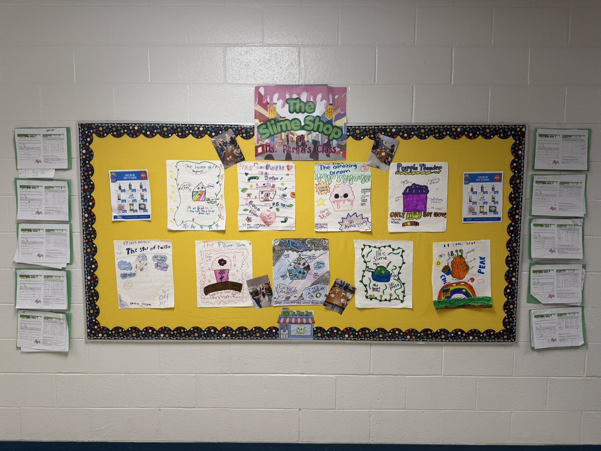 APerez_MCE's tweet photo. Ms. Perez’s Slime Shop is OPEN! 🫧✨

We applied decimal operations, estimation, budgeting, expenses, profits &amp; advertising.

From the classroom to business owners!📊

Extending our learning beyond the classroom!🩵
@SocorroISD @NoraMacias_MCE @MHerna_MCE #teamSISD https://t.co/zt8vpgs4Yl