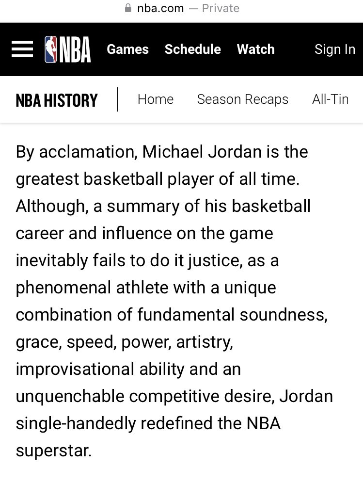 LeeboBryson23's tweet photo. @LebronJames_PR Michael Jordan is the greatest basketball player of All-Time, the greatest scorer in NBA history, the greatest defensive shooting guard in NBA history + he led the greatest team ever to a 72-10(87-13) record en route to a championship.

SO LET’S GET THAT OUT OF THE WAY UP FRONT. https://t.co/4lr81gnu1D