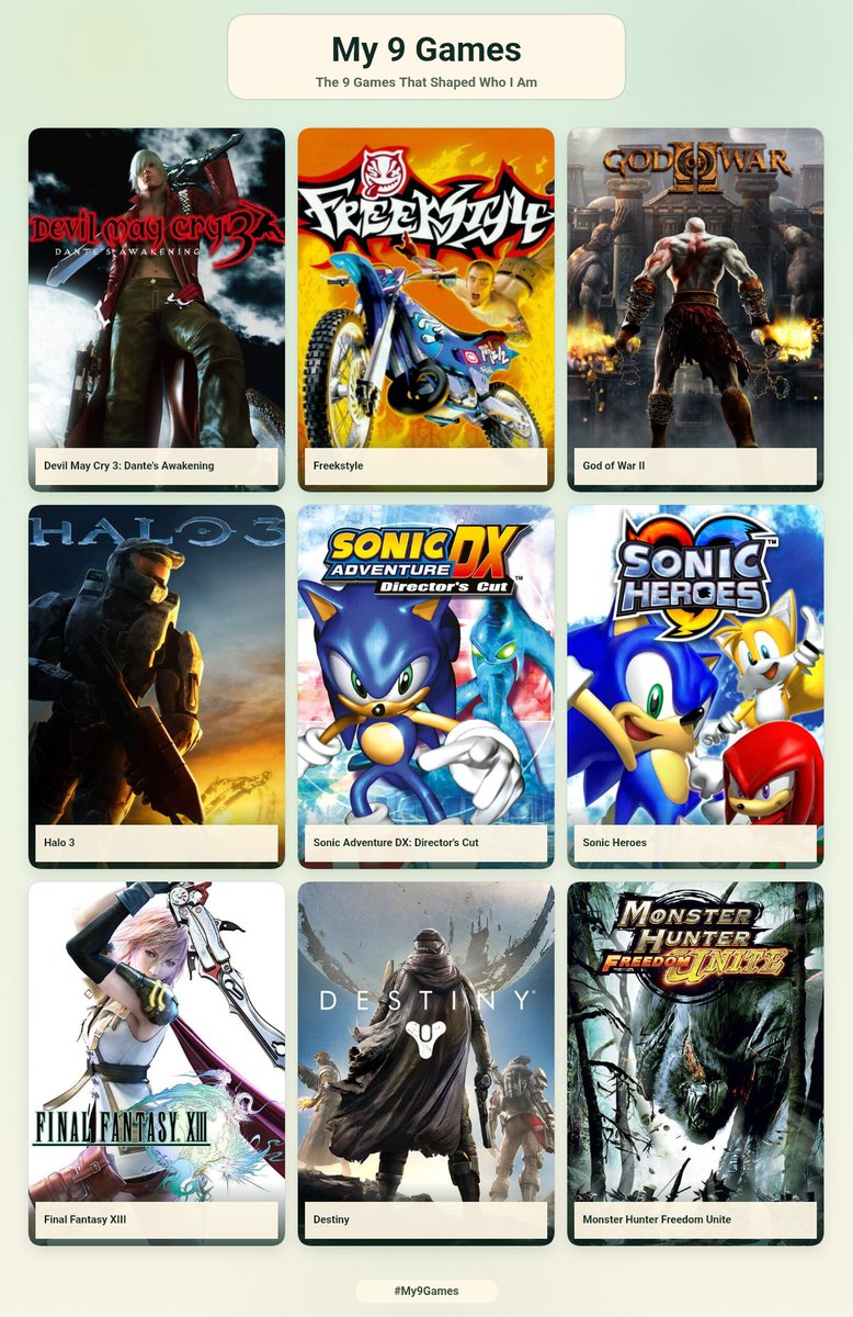 itsVysceral's tweet photo. Here's 9 games that had the biggest impact on me!

I'm starting to see the problem 🤣 https://t.co/qD4doalxtx