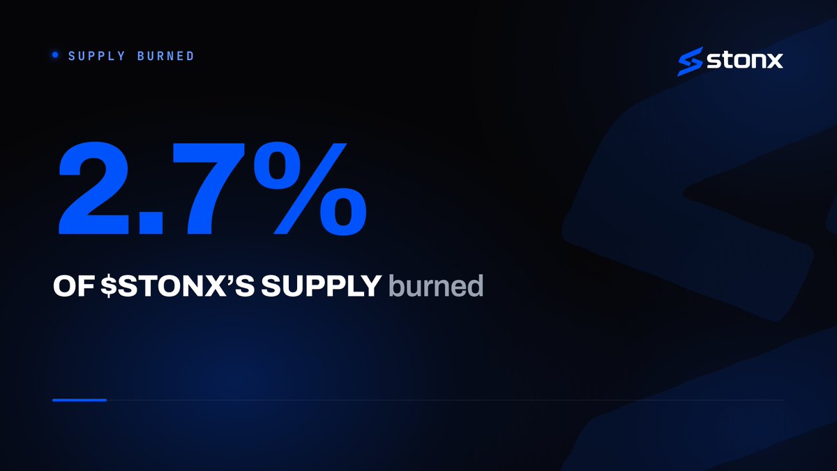 Stonxfun's tweet photo. 2.7% of the supply burned forever 🔥 https://t.co/EYYXjHB1do