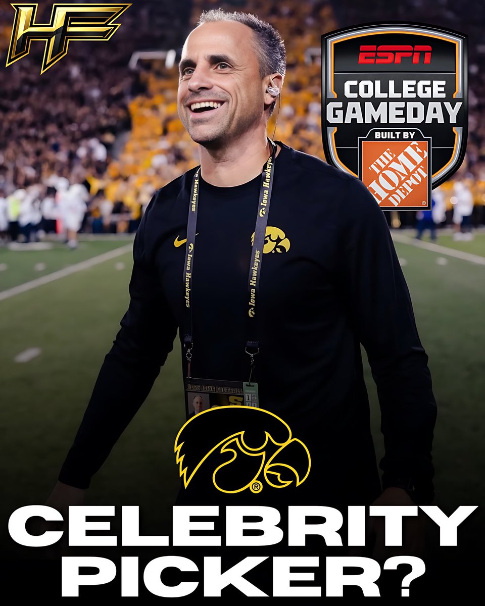 HawkeyeHFocus's tweet photo. Full bias, Ben McCollum should be the celebrity picker this Saturday on College Gameday. https://t.co/Vpzjj0yOH4
