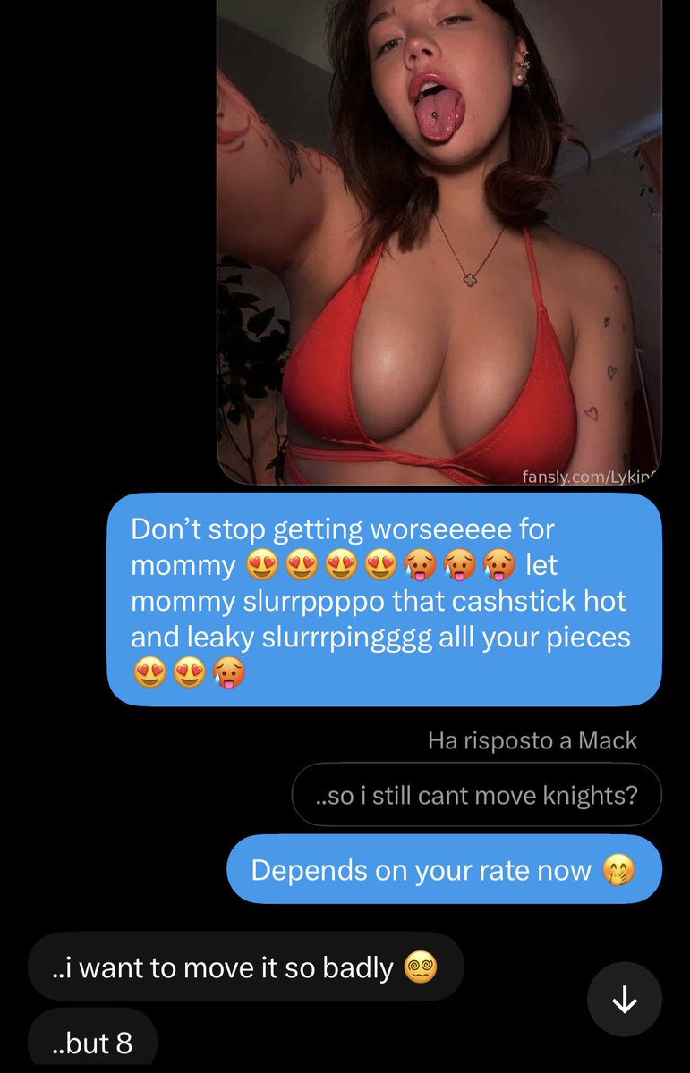 Puppeteer_rp's tweet photo. CHESS FD BATTLE

well, not a battle at all🤭🤭

My good boy got sooooo horny and mushy so quickly he couldn’t really make the smartest moves~

All distracted having his cashstick trapped by mommy’s boobs as I slurped all his pieces😍🫦

#chess #wankbattle #findom #femdom #catfish https://t.co/cpEp69QFCp