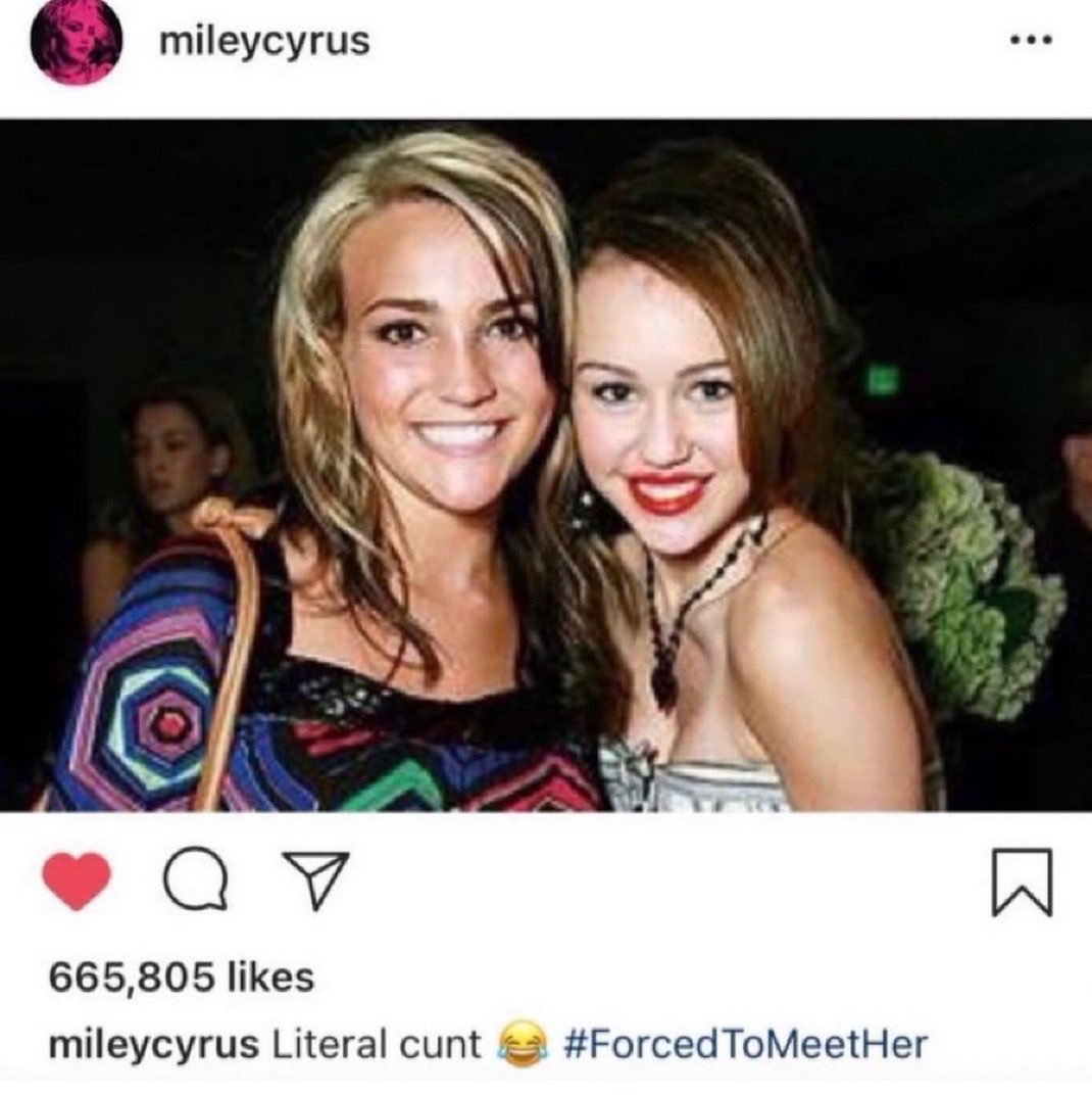 flashbackshub's tweet photo. Miley Cyrus was HILARIOUS for this 😭 https://t.co/fNLLza3pJ0