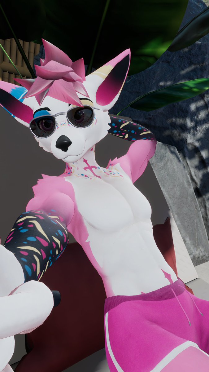 ArcadeCandyAD's tweet photo. You know, Summer might officially be over. But that doesn't mean it's not still hot as a witch's coochie out here. I'm gonna soak in as much sun as I possibly can! 

#vr #vrc #vrchat #furry https://t.co/qSaVIfeOtk