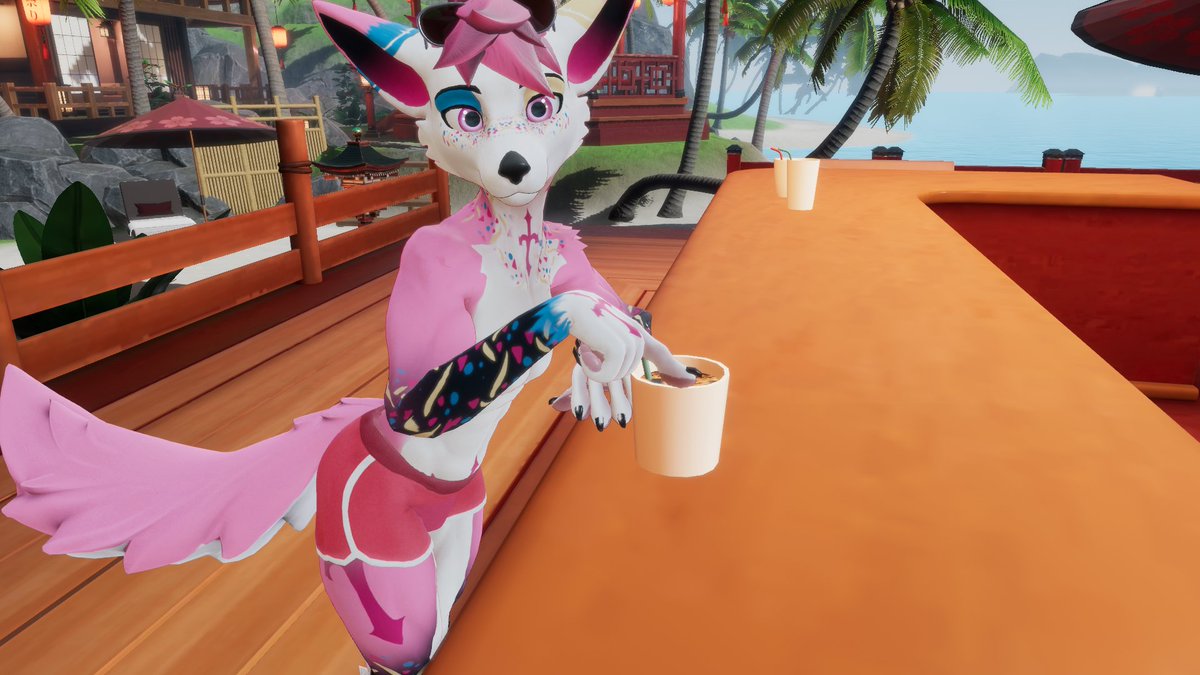 ArcadeCandyAD's tweet photo. You know, Summer might officially be over. But that doesn't mean it's not still hot as a witch's coochie out here. I'm gonna soak in as much sun as I possibly can! 

#vr #vrc #vrchat #furry https://t.co/qSaVIfeOtk