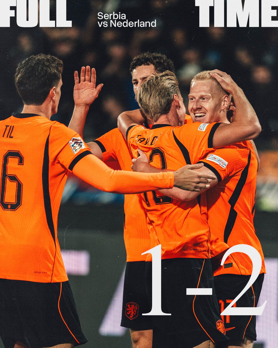 OnsOranje's tweet photo. Important points on the road! ✅

#NothingLikeOranje #NationsLeague https://t.co/N77uu7xV7S
