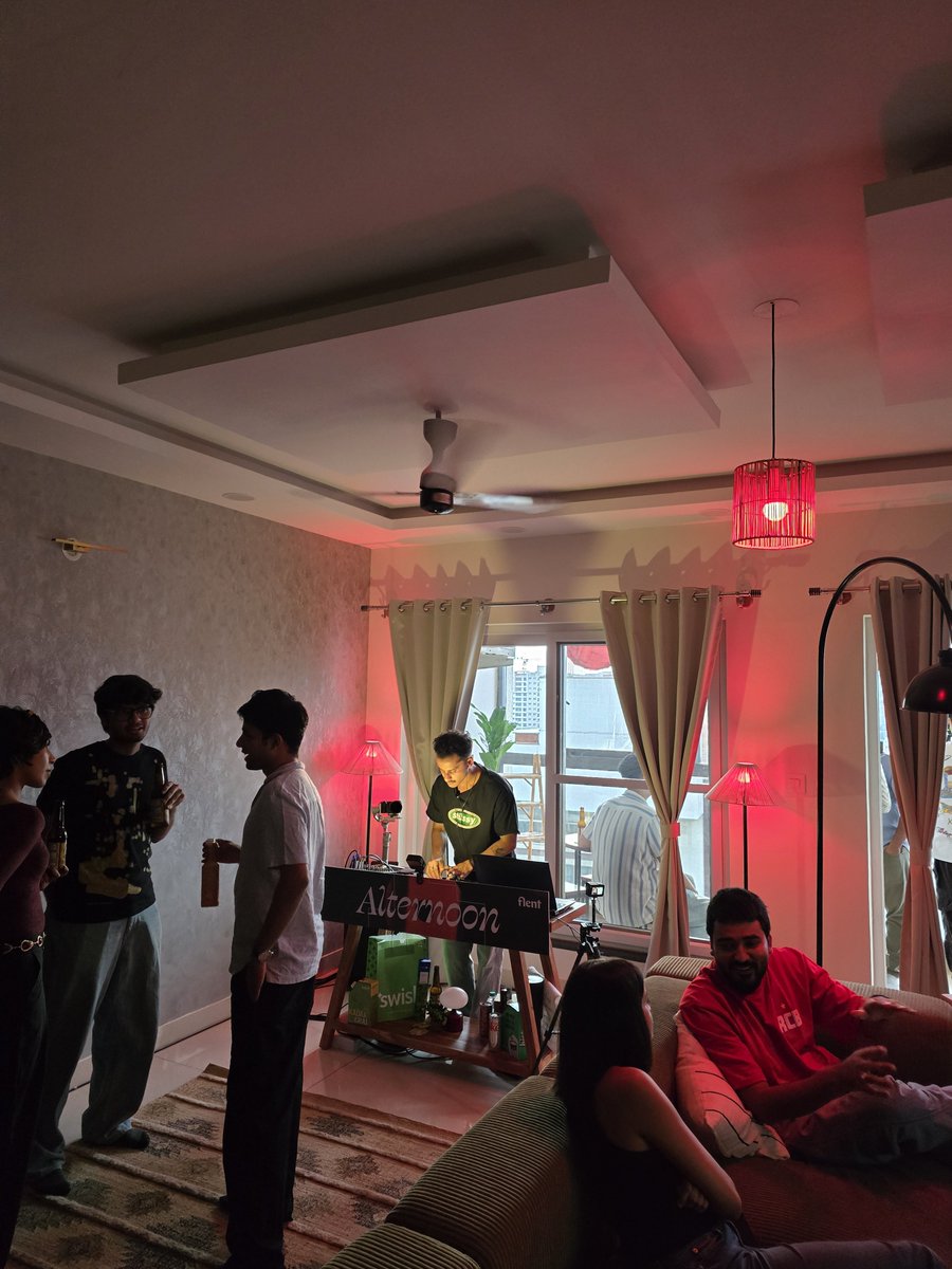 Tarang2901's tweet photo. Last week @GullyLabs and yesterday @flenthomes , finally cool back to back House parties...

Big up out to @DaswaniShail and @ektasinggh for hosting cool party that too in Bellandur... so glad to see there’s way more to Bellandur than just traffic jams and offices! https://t.co/E2HYohC4Sa