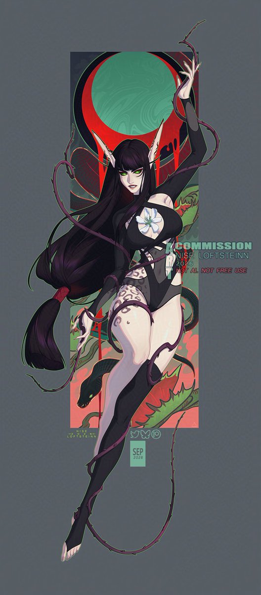 Nise_Loftsteinn's tweet photo. Thorns and 🩸 
For @/gorgon on bsky https://t.co/HKfwBPa4kT