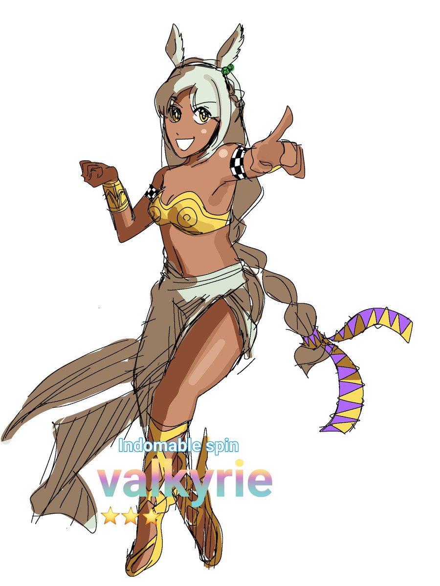 Ig0r_arts's tweet photo. Since SBR is back , I made these sketches of Valkyrie as Uma. 
#Umamusume  #ウマ娘 #SteelBallRun https://t.co/4tfXQHY30L
