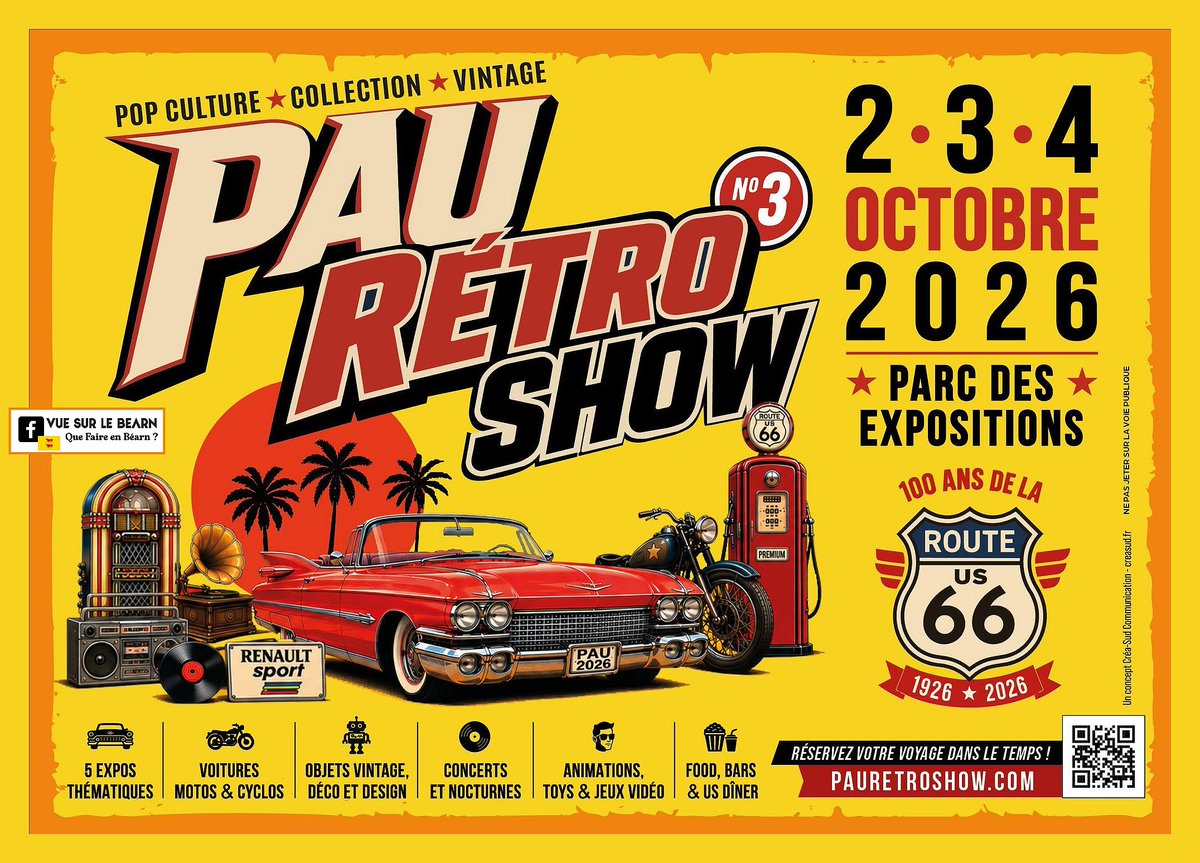 vuesurpyrenees's tweet photo. Pau Rétro Show 2026
Du 2 au 4 octobre à Pau
programme
https://t.co/AK6Ny11Vz6
FestIval 100% original destiné aux passionnés du vintage, des autos, motos et objets vintage
#bearn #vintage #pyrenees #auto #moto https://t.co/iaJnLYtiJM