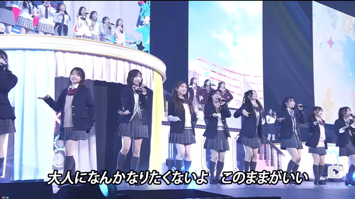 manakalvr's tweet photo. I love how for seishun girls members are wearing uniforms by generation, to me its such a cute nod to the fact akb consists of so many different ppl who experienced a different akb and yet also the same https://t.co/l35SgR5XPd