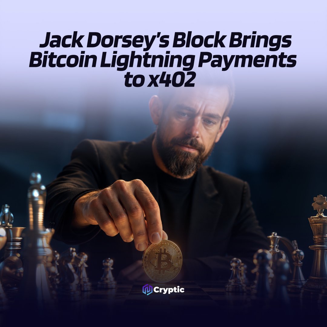 Cryptic_Web3's tweet photo. 🚨UPDATE: Bitcoin Lightning is coming to AI agent payments.

@jack Dorsey's Block has joined the x402 Foundation, bringing Lightning support to the open payment standard.

AI agents using x402 can now pay for APIs and digital services over Bitcoin’s Lightning Network, enabling faster and lower-cost transactions.