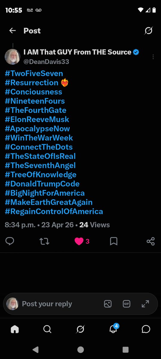 DeanDavis33's tweet photo. #FiveTwoSeven
#Conciousness
#ElonReeveMusk
#ConnectTheDots
#TreeOfKnowledge
#MakeEarthGreatAgain https://t.co/zVWEPBz029