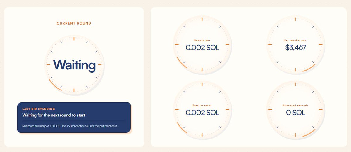 mylastbid's tweet photo. Launch a token and start recurring rounds

Last Bid Standing gives creators a live community loop without changing how people buy and trade through @Pumpfun 

Build something. Start the clock.⌛️ https://t.co/IIThRsCWx9