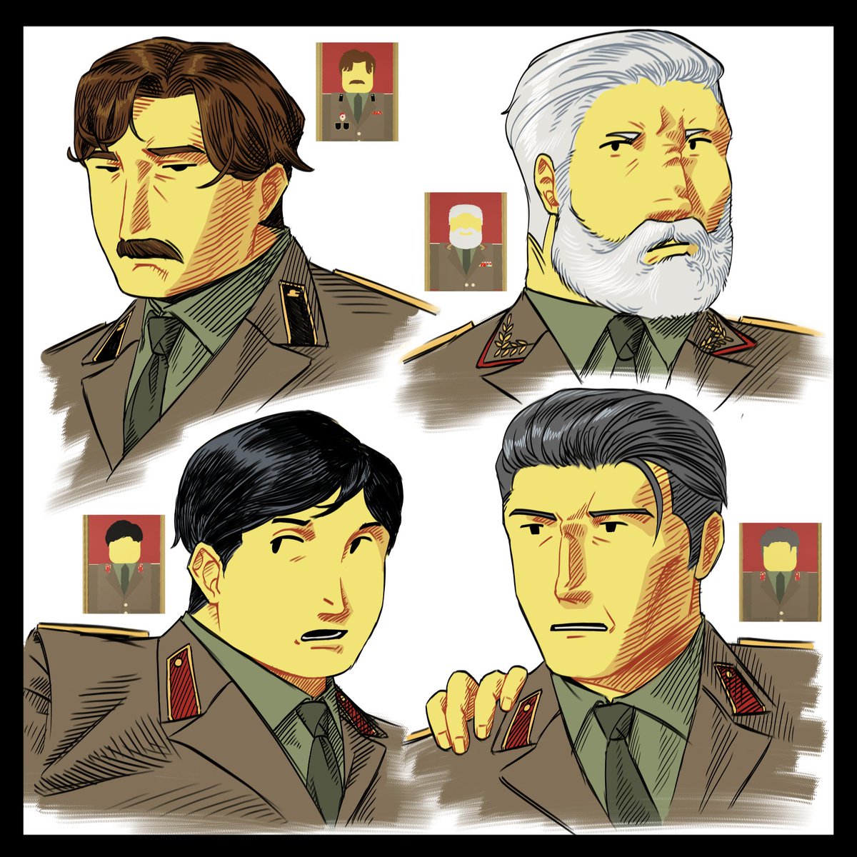adrivaille's tweet photo. TNUM remake looking dope, and I found these guys in the potraits so I drew them…….  #blooddebt https://t.co/iStnkkBWdN