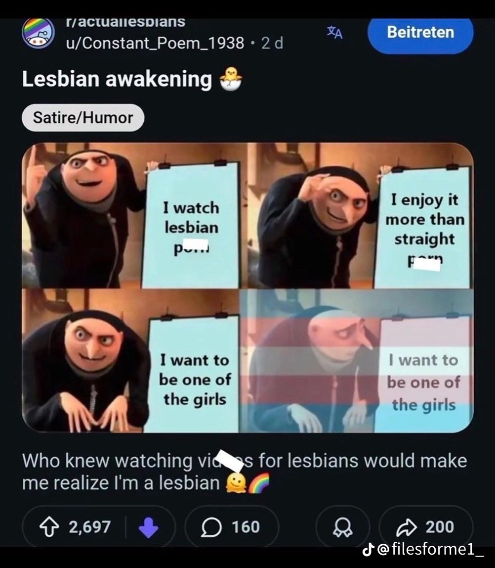 Terfy_Thoughts's tweet photo. The „lesbian awakening” starts in porn. https://t.co/FjsvtuUlKK