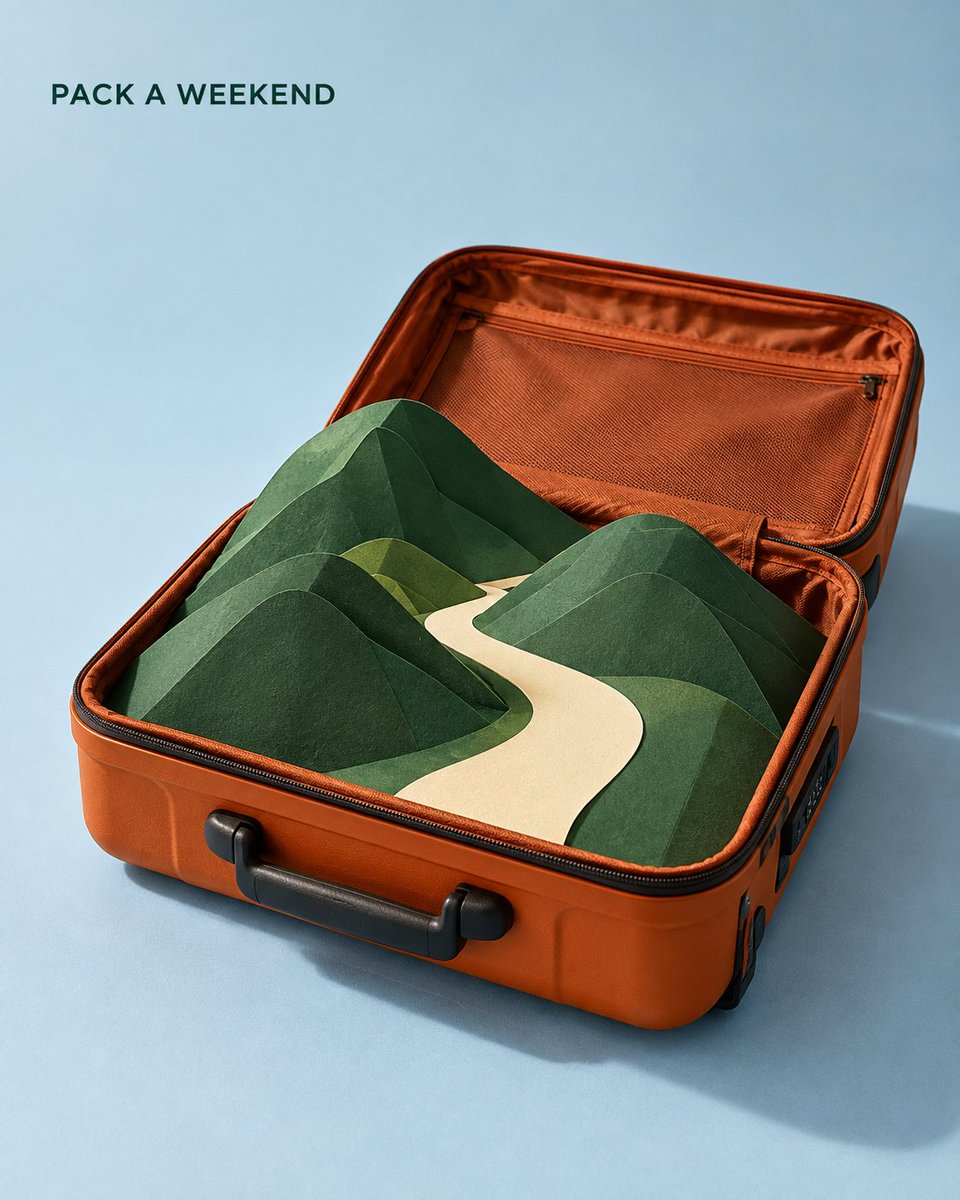 Suitcase Paper Landscape Poster