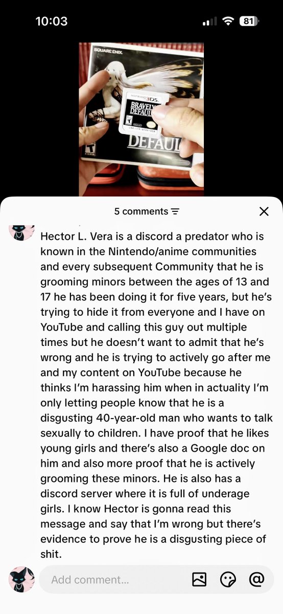 VT_BlueKirby's tweet photo. I even called him out on TikTok, of all things, because he posts his garbage there, too! https://t.co/Ht0tdn8edG