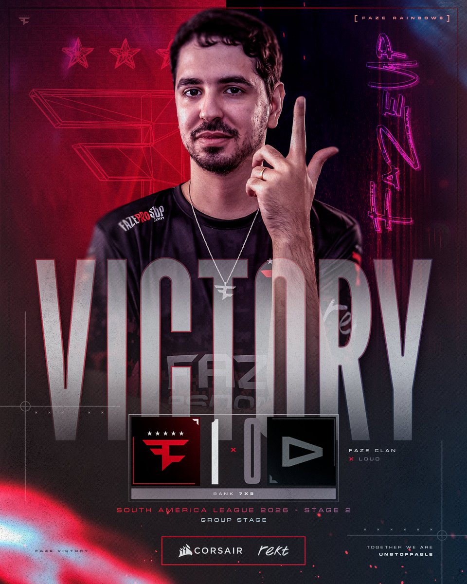 FaZeEsports's tweet photo. Bounced back with a Sunday W https://t.co/TlZGJjxiL9