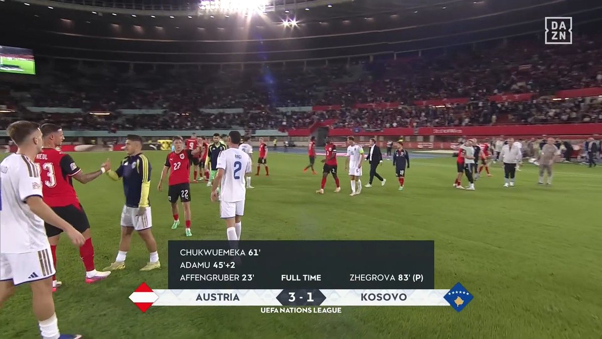 FootballKosovo's tweet photo. Defeat in Vienna!
#UNL | #AUTKOS 🇦����🇽🇰 https://t.co/ksDE1kZsNH
