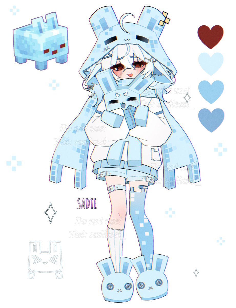 sadiessi_'s tweet photo. ୨୧ 🩵🐰 Sift bunny 🐰🩵 ୨୧

A cute little bunny adopt inspired by the adorable bunnies from the Sift dimension in Minecraft ♡

💌 Feel free to offer whatever price you think is fair via DM!

♡ &amp; ↻ are deeply appreciated!

#Vtuber #adoptable #adopts #characterdesign #minecraft https://t.co/6Ofoiq1SVv