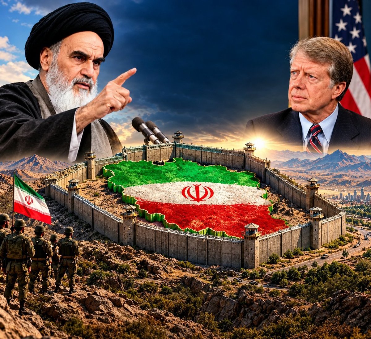 Fahad_alahvazi's tweet photo. الإمام الخميني (رحمة الله علیه) قال للـرئيس الأمريكي كارتر:
حاصروا إيران بجدرانٍ صلبة، حتى يعلم العالم أن الرزّاق الحقيقي هو الله، و لـیس أمریکا https://t.co/CR9FXgvhrf
