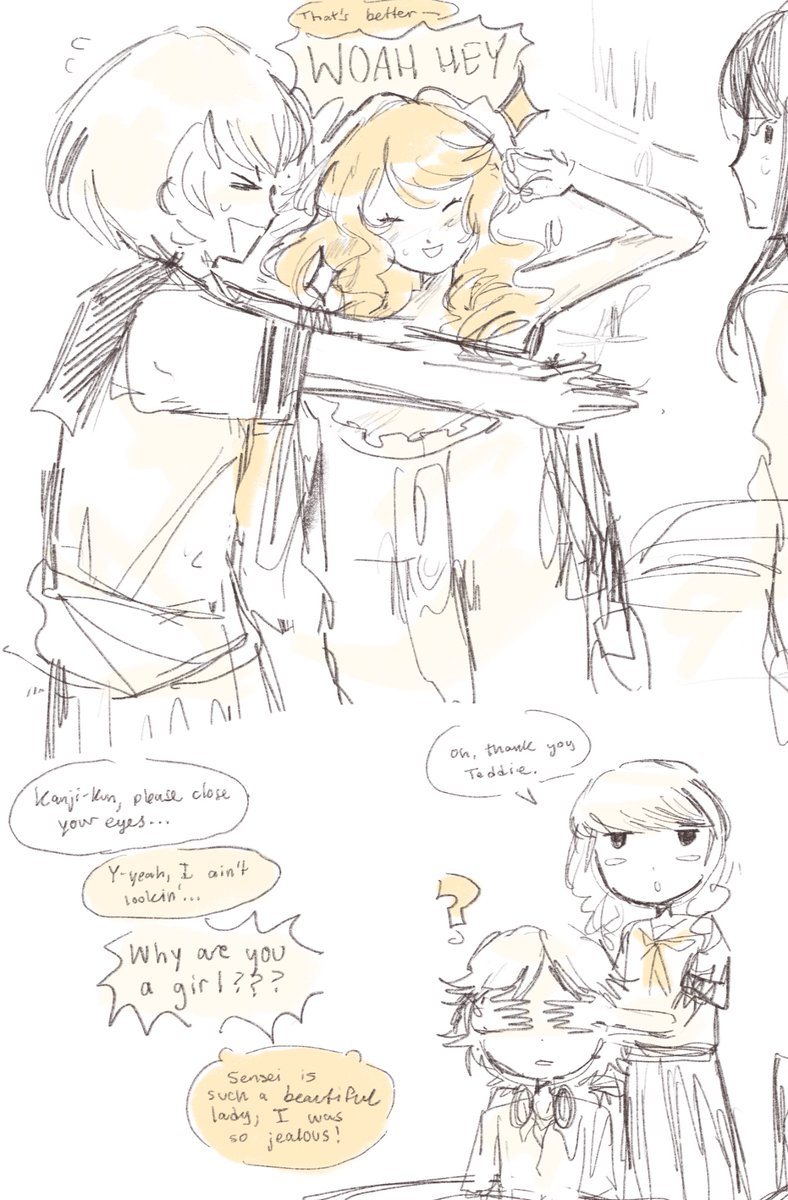 florencings's tweet photo. In my mind, if Narukami was a girl I think Teddie’s human form would be girly too (like in older concepts) https://t.co/XHraGFswa3