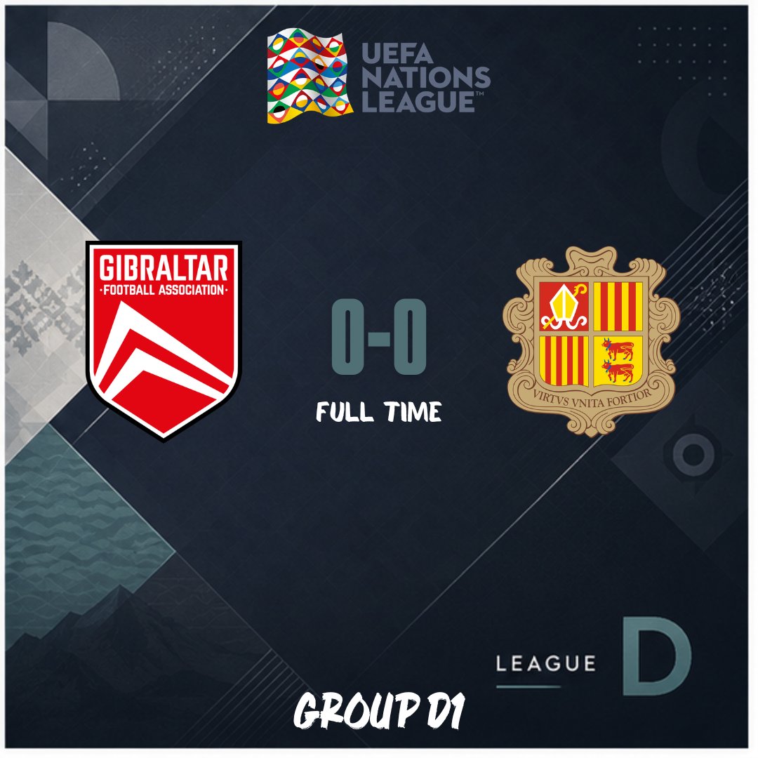 Lengas32's tweet photo. 2026-27 UEFA Nations League
League D | Group D1
FT: Gibraltar🇬🇮 0-0 🇦🇩Andorra
@UEFAEURO
#NationsLeague #UNL #Football #GIBAND #Gibraltar #Andorra https://t.co/vuPIGHf0so