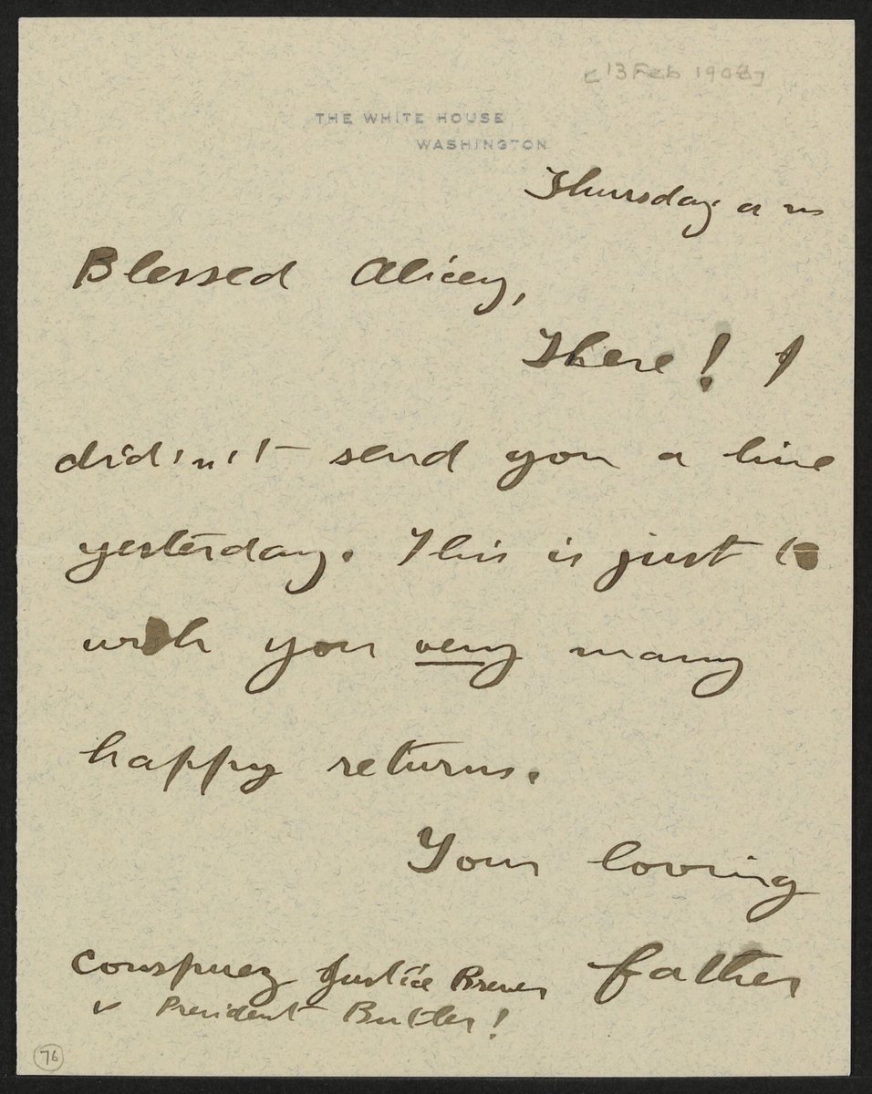 TR_Center's tweet photo. In honor of #NationalNicknameDay, we’re sharing the nicknames and pet names of the nine Roosevelts (TR, his two wives, and six children). Read more in our Substack post: https://t.co/w1pzKFygW8  

-TR: Tedie, Teedie, T.D., Thee Jr., Thee (after his father’s death), and yes, occasionally Teddy (seven times out of 300 letters from 1867 to 1885) 

-Alice (wife): Darling Little Sunshine, Darling Queenie, My Dearest Love, Darling, best beloved, little Wife, Darling baby, Darling Little Wife, Blessed little heart’s-darling, Blessed Wifie, My purest and sweetest little wife, My Blessed Little Wifie, and TR’s personal favorite, Darling Wifie 

-Edith: My own darling true-love, Darling Edie, Darling, and our personal favorite, Oh, sweetest of all sweet girls 

-Alice (daughter): Alicey, Sissy, Sissy Wissy, and Mousiekins 

-Ted: Ted-ped, Blessed Ted, and occasionally Blessed Old Ted 

-Kermit: Kermit-boy 

-Ethel: Ethely-bye (and sometimes Blessed, blessed Ethely-bye), Darling little Ethel, and Blessed Ethley Bykins 

-Archie: Archie-kins 

-Quentin: Quenty-Quee, Quenty, and sometimes Q 

 #RooseveltFamily #PresidentialHistory #FamilyNicknames #TheodoreRoosevelt