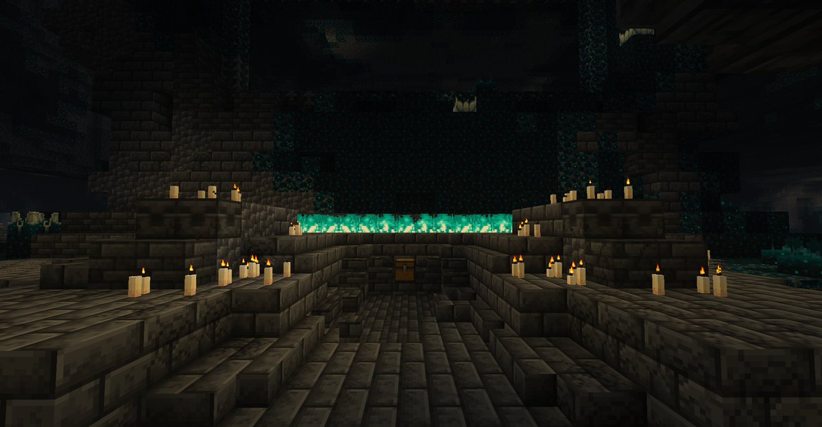 harristic_'s tweet photo. The ancient city people built a city in the depths of the earth, worshipped the giant portal and the singer 24/7, decorated the city with people's skulls, and lived amongst the sculk judging by how they designed the wool roads.

Totally normal ass people lol https://t.co/AWrjBpANtz