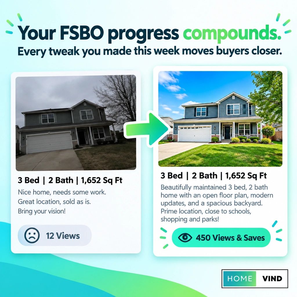 HomeVind's tweet photo. Your FSBO progress compounds. Every tweak this week strengthened your listing—buyers are responding. https://t.co/9raOSJu8zL
#FSBO #ForSaleByOwner #HomeSellingTips #SellYourHome #RealEstate #realestateforsale #Homeowners #FloridaHomes #Homevind #sellmyhome #RealEstateAdvertising https://t.co/nTq47iu5AK
