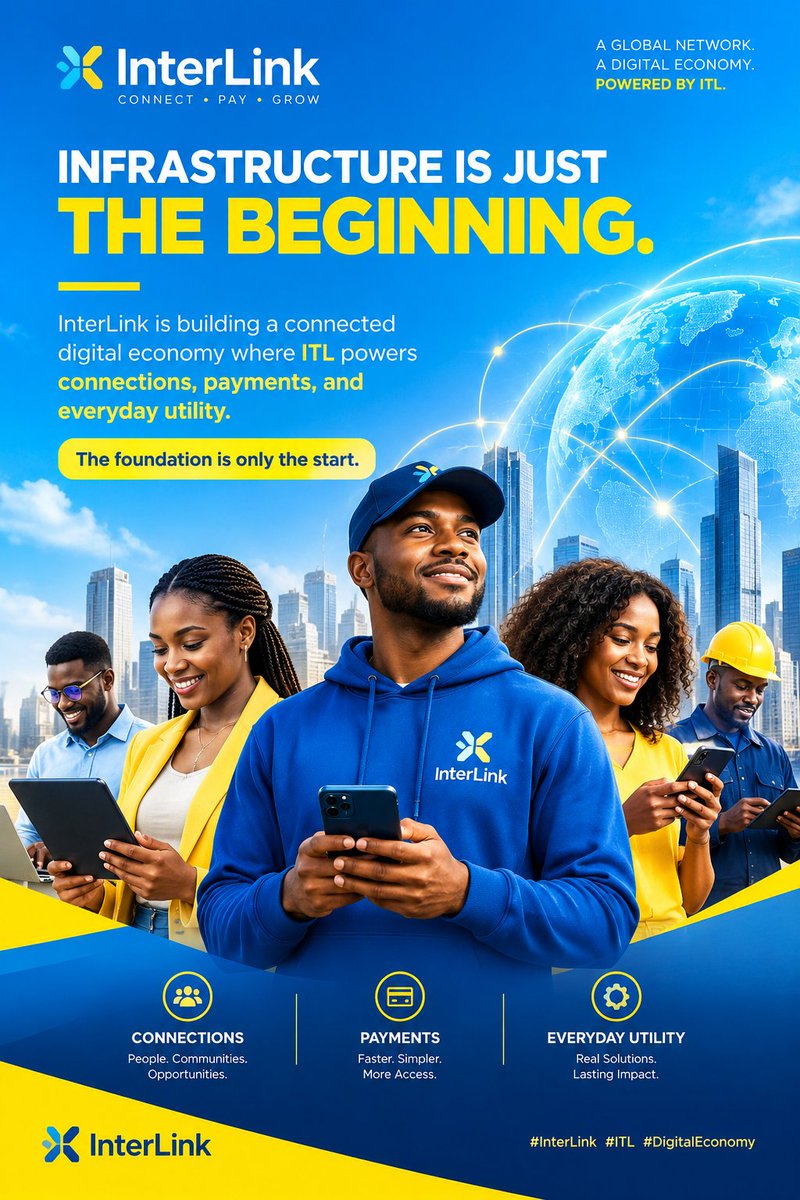 bmbtiger's tweet photo. INFRASTRUCTURE IS JUST THE BEGINNING. 🌐

InterLink is building a connected digital economy where ITL powers connections, payments, and everyday utility.

The foundation is only the start.

#InterLink #ITLG #ITL https://t.co/mQY0h6uKXp