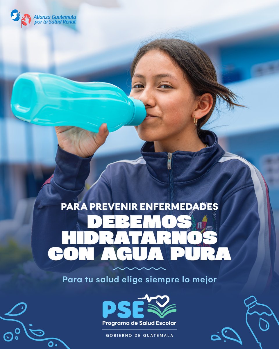 MineducGT's tweet photo. Siempre toma agua pura.
Tus riñones te lo agradecerán.
💧 Cuida tu salud desde adentro.

💧 Para tu salud #EligeLoMejor https://t.co/mtetL4O1bG