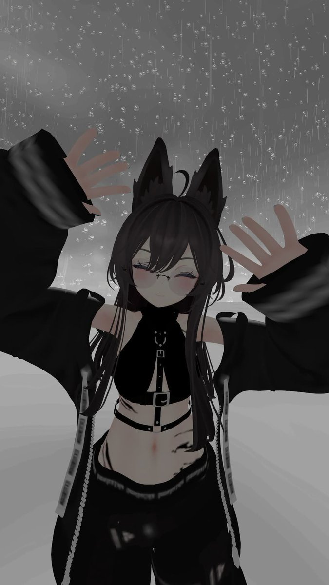 SongbirdXayah's tweet photo. I like the smell when it rains, so refreshing~ 🤎🌧️🩶

#VRChat #VRPhotography https://t.co/YFyCcTwnjw