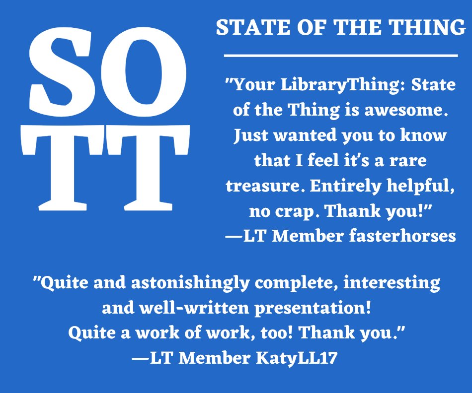 LibraryThing's tweet photo. The September edition of our State of the Thing newsletter has gone out to more than 1 million subscribers!
See the π§΅ below for more details, and be sure to catch up on old issues online. #LibraryThing #StateoftheThing https://t.co/DmaEMuD2DV