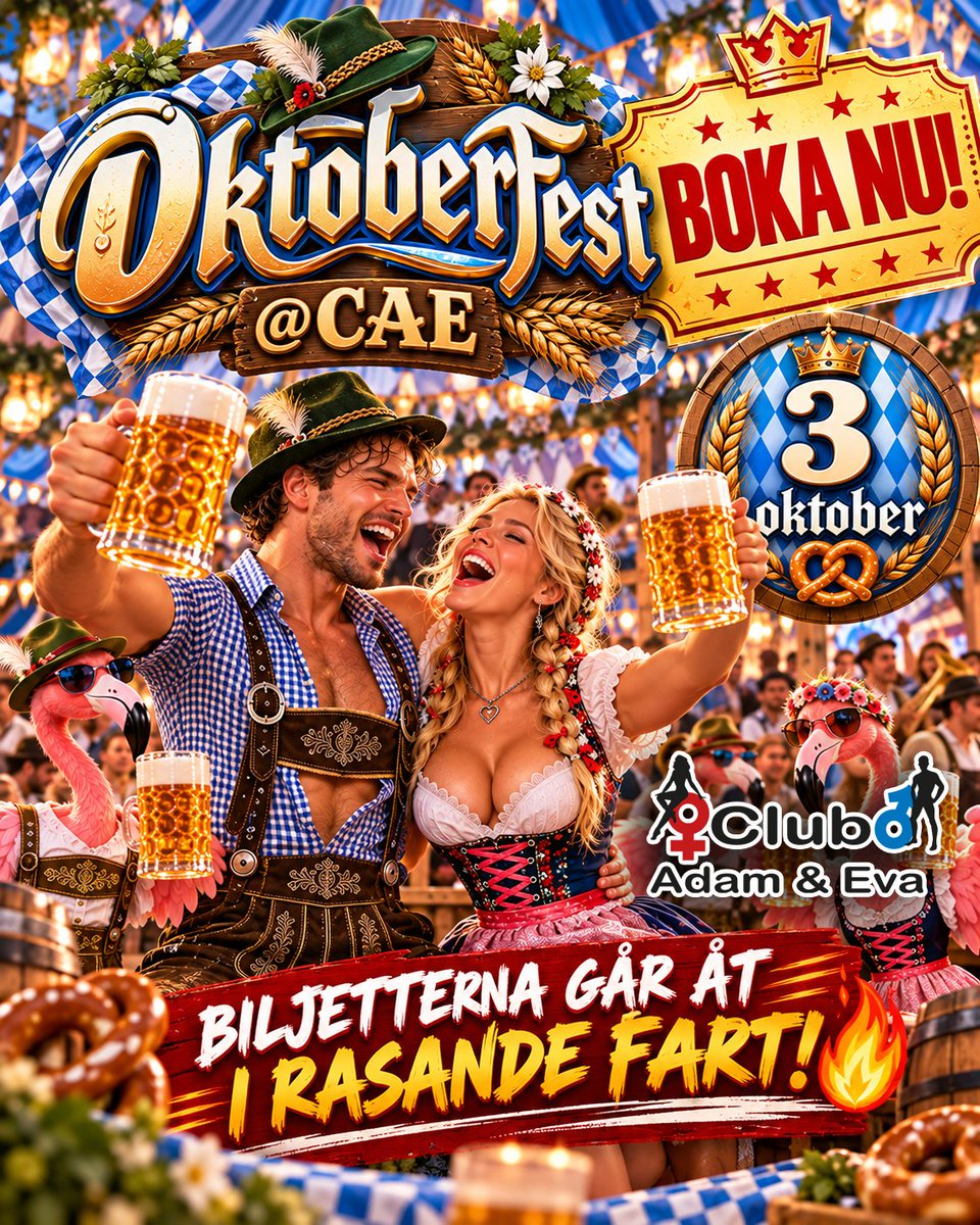 ClubAdamEva's tweet photo. Missa nu inte detta!!!
Släng er på mailen och boka direkt https://t.co/STqGU7N1gq