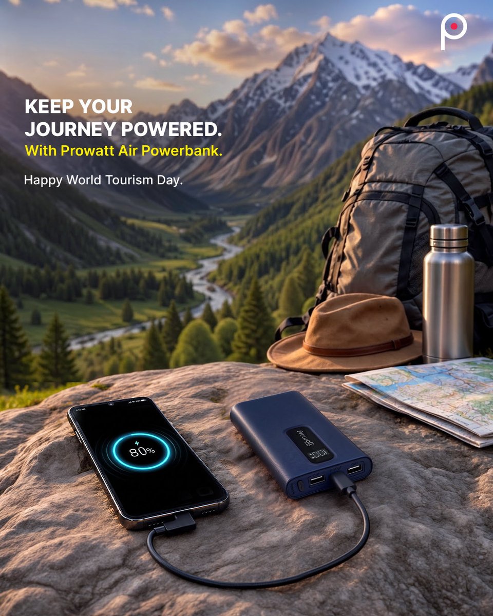 ProZone_In's tweet photo. Wherever the journey takes you, stay powered up. 🔋🌍 Happy World Tourism Day!

#Topical #WorldTourismDay #Powerbank https://t.co/NItu3ZRxKT