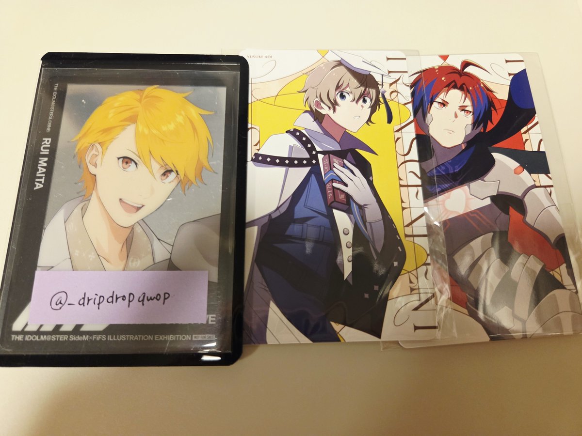 _dripdropqwop's tweet photo. SideM TRANSCENDENT T@LES TTシリーズ
特典 カード 交換

譲→龍、悠介、鋭心
求→類>道夫

郵送(普通郵便又はYahoo!フリマ経由匿名)、
都区内かイベントでのお手渡し

鋭心くんは迷っているのでお時間いただくかもしれません。
1枚から是非お声がけよろしくお願いいたします。 https://t.co/0xJR3lrKEo