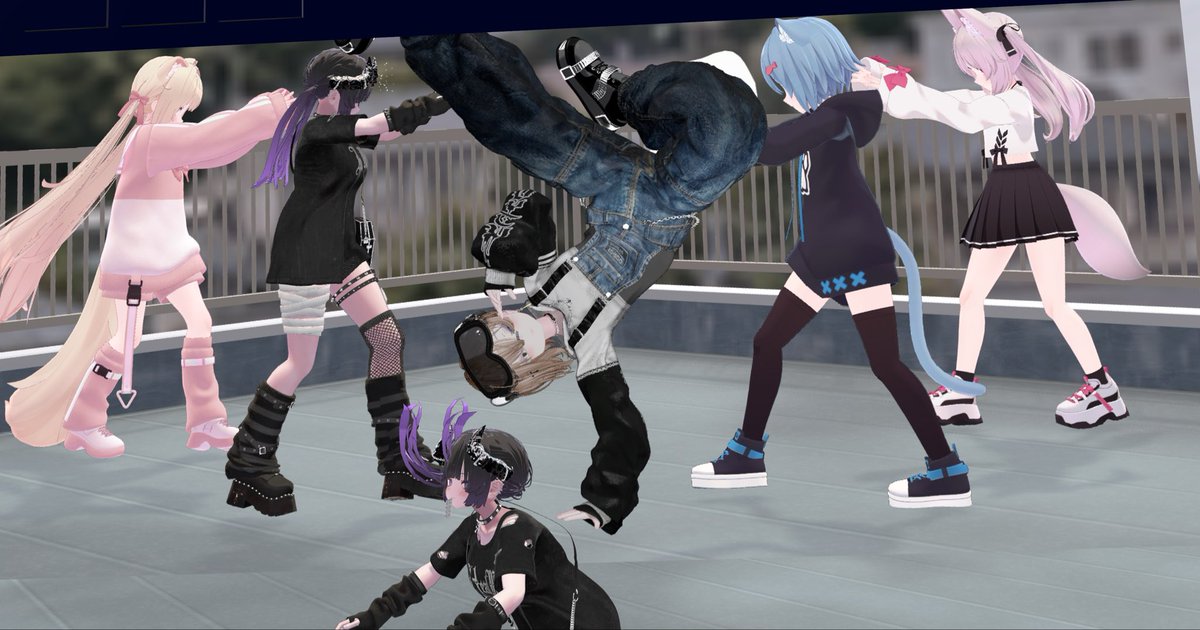 simesaba_VRC's tweet photo. 今日はみんなでいろんなダンスした！
#VRchat https://t.co/92NH59SISa