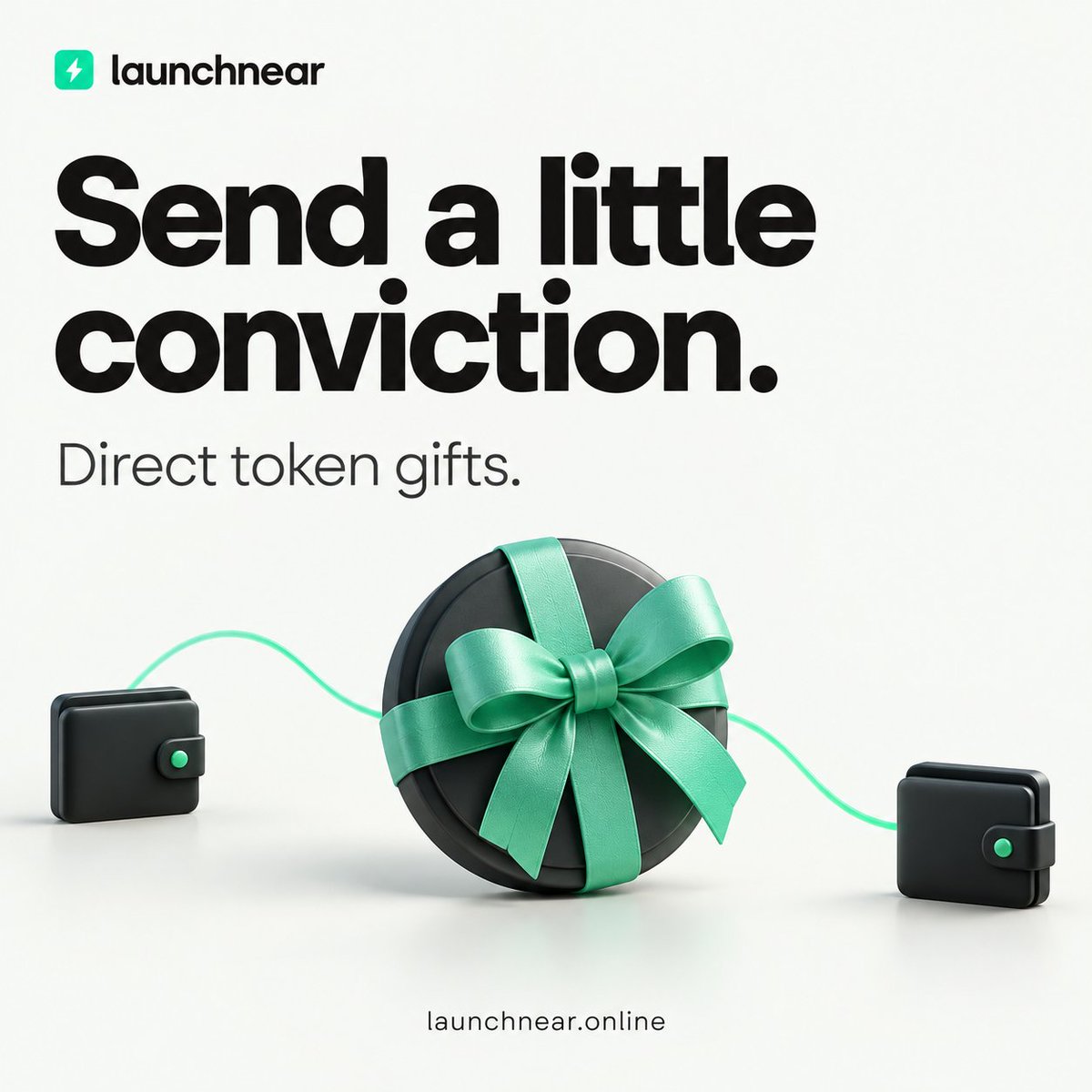 LaunchNear's tweet photo. Token gifts, straight to their wallet. 🎁

Choose Send as a gift on a token page, enter a NEAR account and amount, then review and sign. Send tokens you already own—no claim link needed.

https://t.co/USB91jrsPh https://t.co/H2mF4791qI