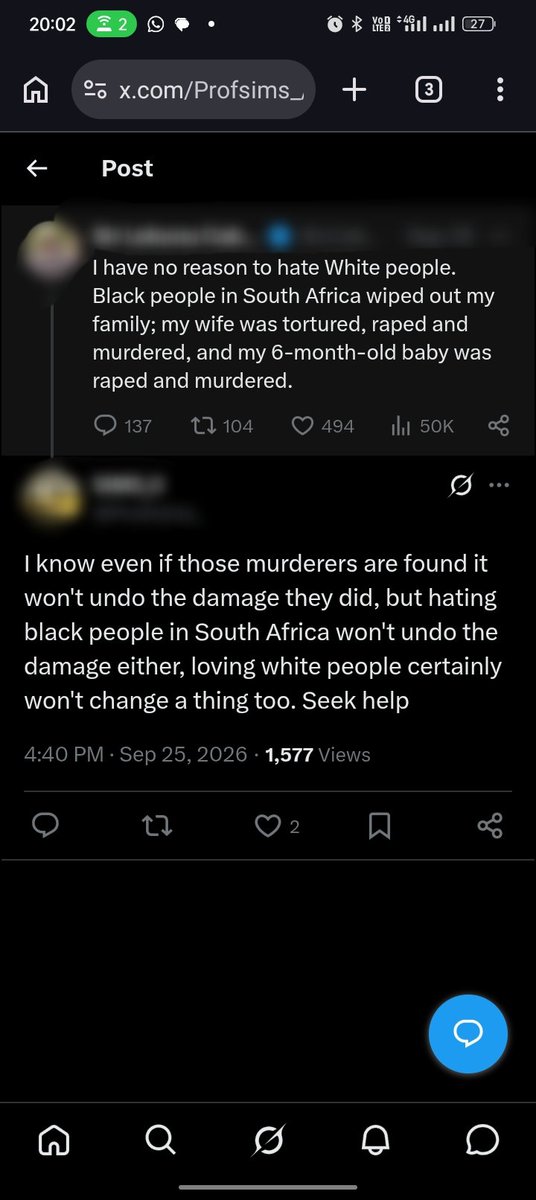 Profsims_'s tweet photo. @pieterkrielorg Black South African men (&amp; women) are hated by the rest of black Africans, they are hated by 99% of white South Africans (Belinda major, hated by the rest of the world including Donald Musk, hated by most black South African women, hated by the government @MYANC  @CyrilRamaphosa https://t.co/EjsRCXOSup