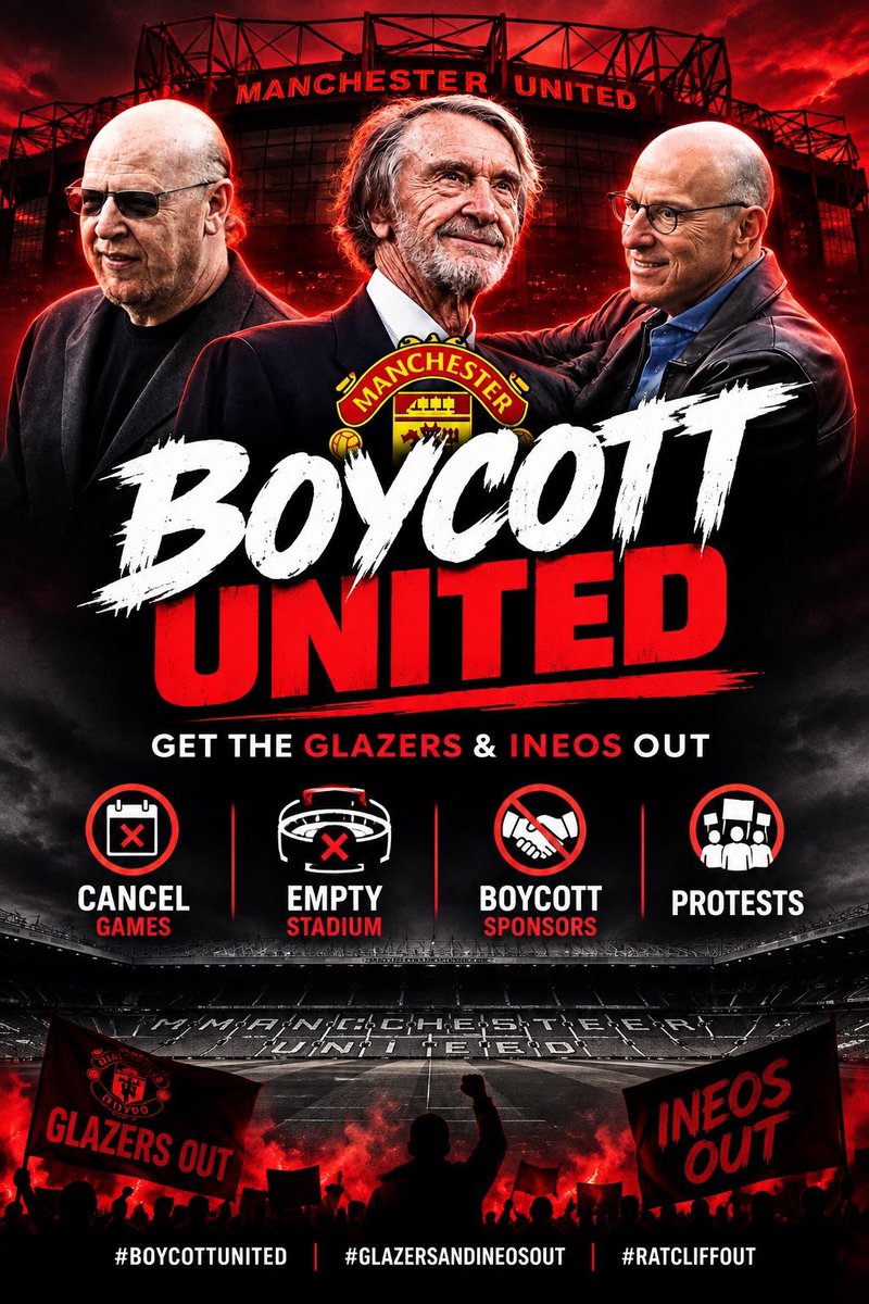 UnitedHom's tweet photo. @brooklyn74078 We have the worst ownership in sports, not just in football. The Glazers will do everything to divert this protest. Let's not stop, even if we hear they are in talks to sell the club.

#Cancelgames 
#Emptystadium  
#Boycottsponsors
#Keepprotesting https://t.co/9ZVXniL2iC