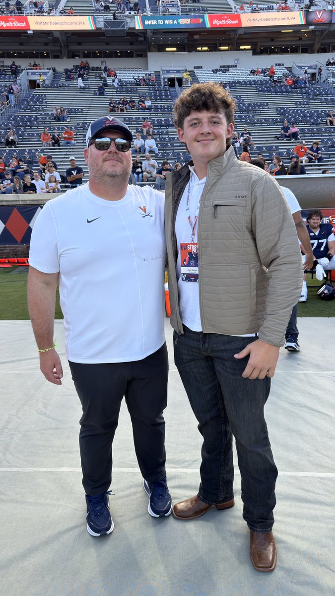 JayceOwnbey54's tweet photo. Awesome Win last night! It was great getting back to @UVAFootball and staying in touch with @Coach_TElliott @JoeyOrck 
@CoachLMartin 
@chrisjarrell_1 
#WinToday
@dwdanielFB 
@CoachChrisStone 
@Coach__TA 
@On3 
@RivalsHS 
@CodyBellaire 
@247recruiting 
@PRecruiting7 
@sixstarfootball 
@One11Recruiting
@fourquarterSC