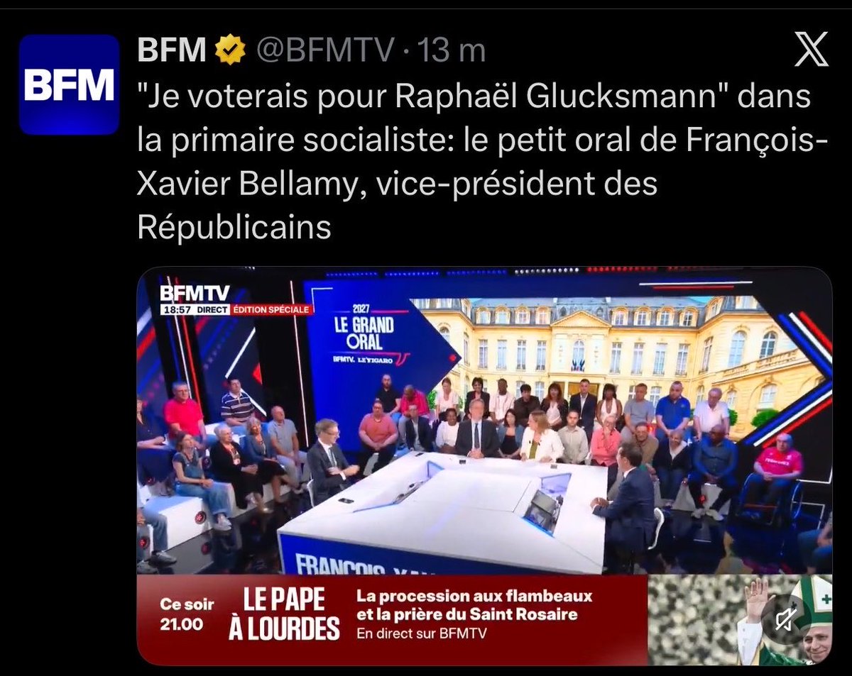 RomainMerciere's tweet photo. Quand le vice-président des Républicains explique qu’il voterait Raphaël Glucksmann à la primaire social-démocrate, ça dit quelque chose de l’espace politique qu’il lui reconnaît.

Moi, je choisis une gauche qui assume ses marqueurs sociaux et le rassemblement : Olivier Faure.

La droite a son candidat préféré. La gauche fera son choix.

#AvecFaure2027 #OlivierFaure