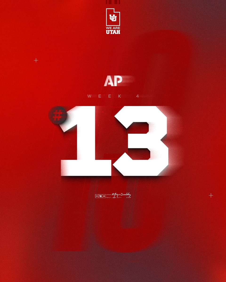 Utah_Football's tweet photo. Up to 𝟏𝟑 📈

#GoUtes | #RSNB https://t.co/NkWM3TcPCX