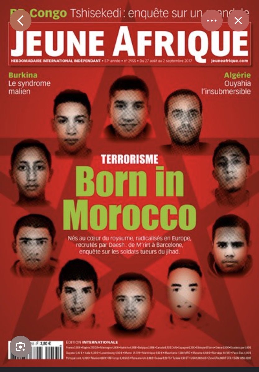 Redkellyy's tweet photo. Turistas escandinavas asesinadas en
Marruecos: se ha aplazado el juicio contra los 24 acusados
Louisa Vesterager Jespersen, de 24 años, y Maren Ueland, de 28, fueron degolladas y decapitadas en diciembre en nombre del grupo Estado Islámico.
Marruecos es conocido por ser un país en el que abundan el narcotráfico, la prostitución y la explotación sexual.
Los españoles deben tener mucho cuidado para proteger a sus ciudadanos.

Escúchenme como argelino.
Los conocemos muy bien, por eso nuestro presidente Teboun ha cerrado totalmente la frontera.
Son gente traicionera: si les das de comer de la mano, te la muerden. 
España debe mantenerse unida detrás de su presidente, sin concesiones.
Este país es un títere de Israel, por lo que, inevitablemente, está en contra de España.