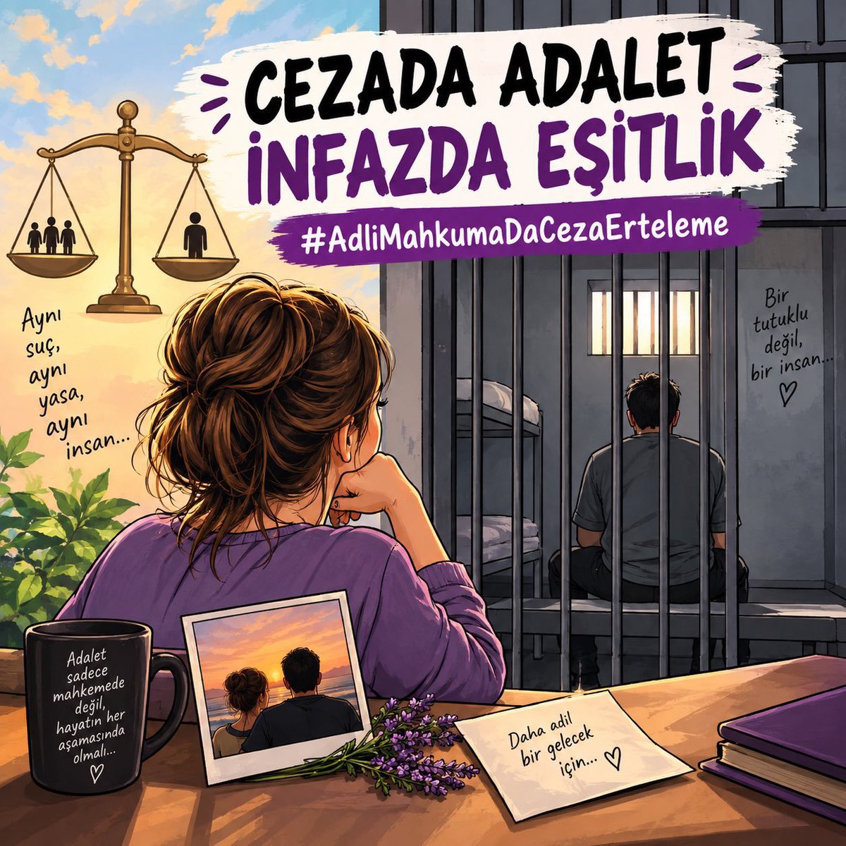 toprak47439461's tweet photo. Sayın devlet büyüklerimizden beklentimiz; hayata geçirilecek infaz reformunun tüm mahkumları kapsayacak şekilde, vicdan, adalet ve eşitlik ilkeleri çerçevesinde düzenlenmesidir.
​CEZADA ADALET İNFAZDA EŞİTLİK
#AdliMahkumaDaCezaErteleme
#AdliMahkumaDaCezaErteleme https://t.co/UGPBB9OUAB